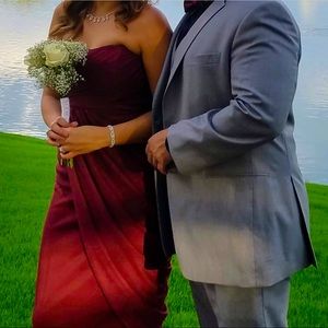 David’s bridal formal dress. Beautiful Burgundy/wine colored. Size 4
